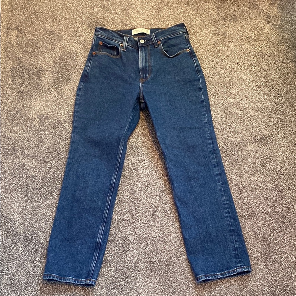 Abercrombie ankle straight ultra high rise jeans